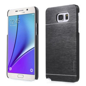 Луксозен твърд гръб с алуминиева част MOTOMO за Samsung Galaxy Note 5 N920 черен